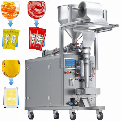 دستگاه پرکن بسته بندی ساشه 10-200 میلی لیتر بک سیل با دوخت پنوماتیکی مایعات غلیظ و رقیق مدل S5